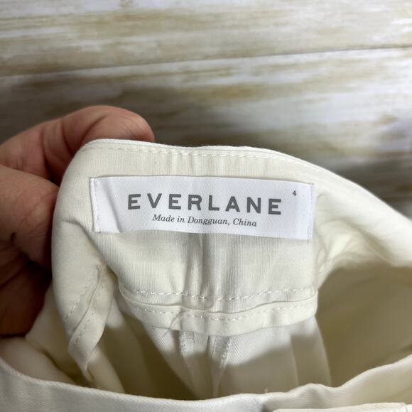 Everlane The Wide Leg Structered Pant White - Picture 7 of 8